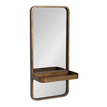 Kate & Laurel All Things Decor Estero Wall Rectangle Mirror with Shelf