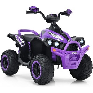 Costway Kids Ride on ATV 12V 4 Wheeler Quad Toy Vehicle with LED Lights - 1 of 4