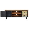 vidaXL TV Cabinet Multicolor with natural wood grain - 4 of 4