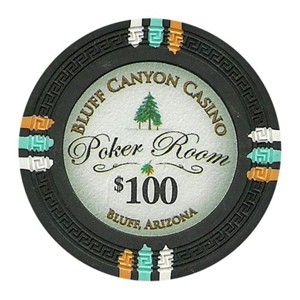 Slickblue 13.5-Gram Clay Poker Chips 25-Pack, Greek Key Mold, Casino Game Chips, Bluff Canyon Style, $1-$10K - 1 of 3