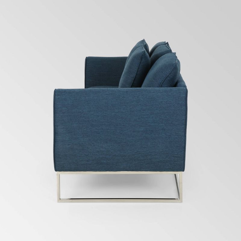 Canisbay Modern Sofa Navy Blue - Christopher Knight Home, 5 of 8