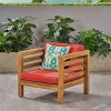 Oana Acacia Wood Club Chair - Christopher Knight Home
 - 2 of 4