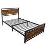 DOMETOUR Twin Size metal bed Sturdy System Metal Bed Frame,Modern style and comfort to any bedroom,black - 3 of 4