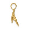 Black Bow Jewelry 14k Yellow Gold Stone Crab Pendant, 16mm - 2 of 4