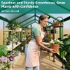 Walk-In Greenhouse for Outdoors, Large Aluminum Frame with Sealed Card Slot Polycarbonate Panels & Roof Vent Ideal for Garden Backyard - 2 of 4