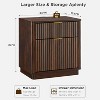 SinCiDo 23" Fluted Nightstand w/Charging Station, 2 Drawer Mid Century Modern End Table w/Storage for Bedroom & Living Room - 4 of 4