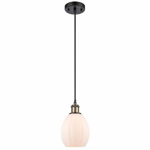 Eaton - 1 Light Cord Hung Mini Pendant In Industrial Style-9.5 Inches Tall and 6 Inches Wide - 1 of 1
