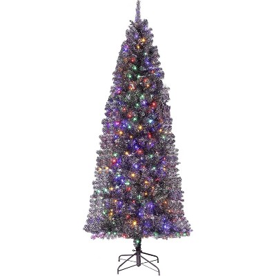 4.5ft/6ft/7ft Prelit Rose gold Artificial Christmas Tree with 150 Dual-Color LEDs & 288 Branch Tips - Includes Metal Stand
