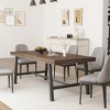 Garvee 70.87“ Large Rustic Wood Dining Table for 6, with Sturdy Black Metal Legs, Industrial Rectangle Patio Table for Kitchen, Dining Room - 3 of 4