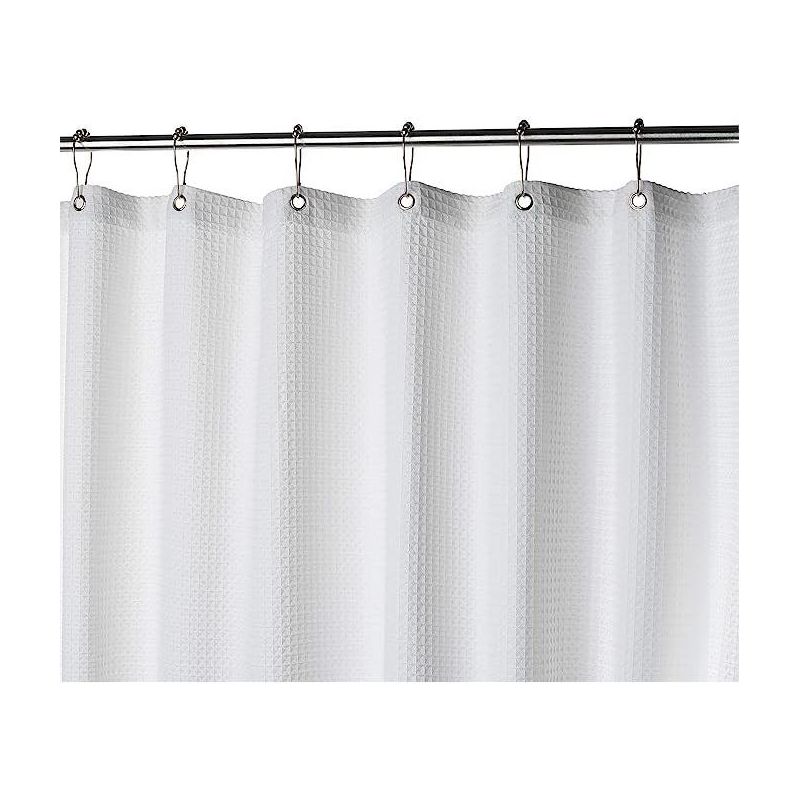 Creative Scents Matte White Waffle Shower Curtain, 3 of 8