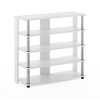 Furinno Entryway Freestanding Shoe Rack 5-Tier Large Shoe Storage Organizer W/Stainless Steel Tubes for 16-20 Pairs,White Oak - 4 of 4