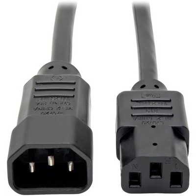  Tripp Lite Computer Power Extension Cord - 13A, 16AWG (IEC-320-C14 to IEC-320-C13) 6-ft. 