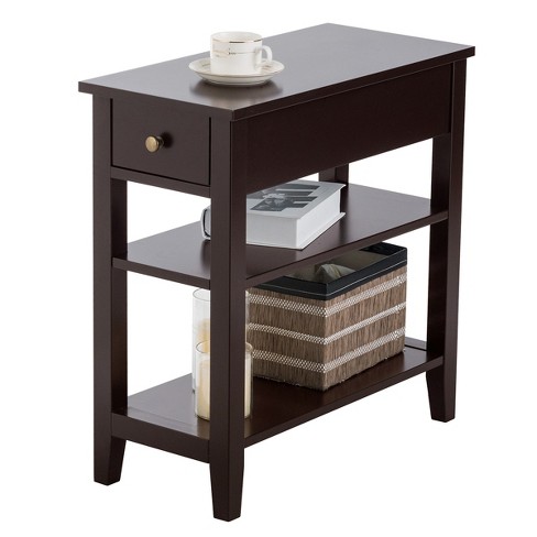 Costway 3tier Nightstand Bedside Table, Side End Table Night Stand