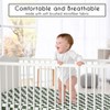 Sweet Jojo Designs Boy, Girl, Unisex/Gender Neutral Baby Fitted Crib Sheet Gingham Checkered Plaid Green and White - 2 of 4