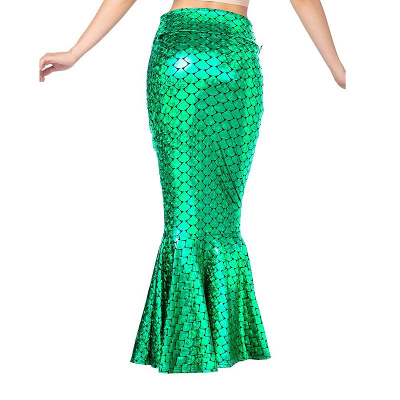 Syncfun Mermaid Costume For Women Metallic Hologram Shiny Mermaid Skirt Costume Adult Role Play 3 Sizes, 4 of 9