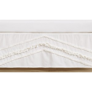 Sweet Jojo Designs Boy or Girl Gender Neutral Unisex Baby Crib Bed Skirt Bohemian Fringe Off White - 1 of 3