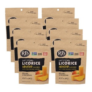 RJ's Licorice Mango Soft Eating Licorice - Case of 8/7.05 oz - 1 of 4