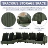VYNXARIA 113.5 inch Modular Sectiona Corduroy Sofa,U Shaped Sectional Couch with Storage Ottoman,6 Seats Convertible Sectionals with Chaise,Green - 4 of 4