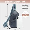 FATMOON Small Sling Bag for Women, Vegan Leather Fanny Pack Crossbody Bags for Women, Chest Bag With Guitar Strap - 3 of 4