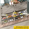Shoe Cabinet with 2 Flip Drawers, Narrow Slim 5 Tier Shoe Storage Cabinet - 4 of 4