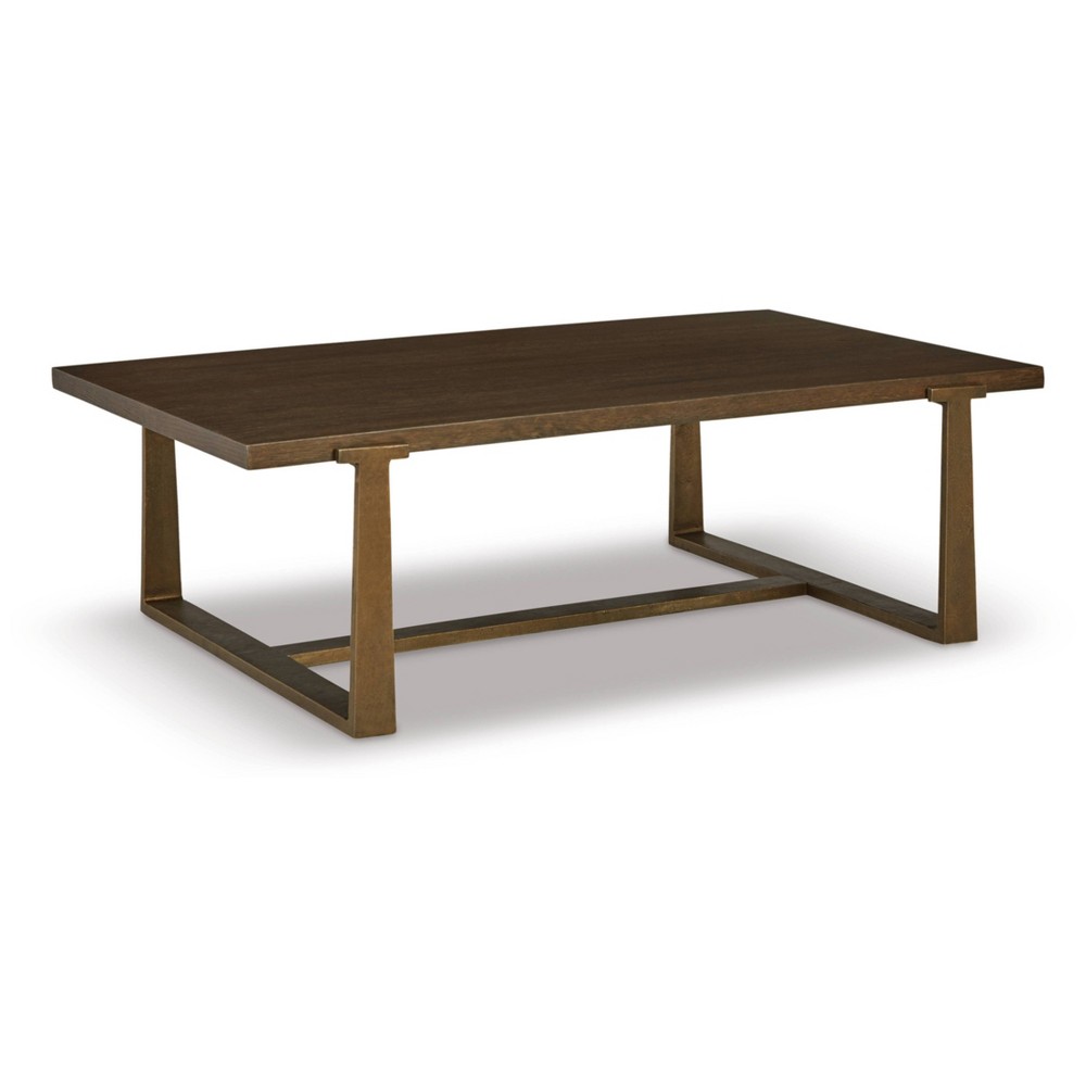 Photos - Dining Table Ashley Balintmore Coffee Table Metallic Brown/Beige - Signature Design by 