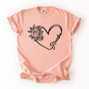 Simply Sage Market Grandma Heart Outline Garment Dyed Tee - 1 of 4