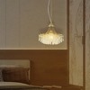 Airsurfer 11.75" Dia X 10" H Single Bulb Matte Gold Glass Fan Shape Pendant Chandelier - 3 of 4