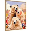 Amanti Art Polar Bears by Uma Gokhale Framed Canvas Wall Art - 2 of 4