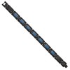 Black Bow Jewelry 12mm Black Plated Stainless Steel, Blue Carbon Fiber Bracelet, 8.25 In - 2 of 4