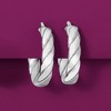 Ross-Simons Italian Sterling Silver Twisted Oval Hoop Earrings - 3 of 4
