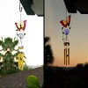 Alpine Corporation LED Solar Orange Butterfly Wind Chime: Garden Decor with Solar-Powered Light - 4 of 4