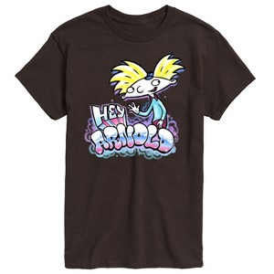 Men's - Hey Arnold! - Airbrush Arnold Short Sleeve Graphic T-Shirt - 1 of 3