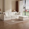 110'' Cloud Sectional Sofa with L-Shaped Convertible Design, Ottoman, and Seven Throw Pillows ¨C No Assembly Required - 4 of 4