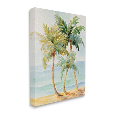 Stupell Industries Tropical Palm Trees On Coastal Beach Sand Gallery ...