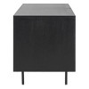 Karol 3 Door Cane Media Stand - MED1500 - Black/Natural - Safavieh - 4 of 4