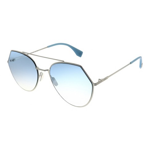 Fendi - Eyeline - Round Pilot Sunglasses - Gray - Sunglasses - Fendi Eyewear  - Avvenice