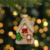 Northlight Snowy Country Cabin Glass Christmas Hanging Ornament - 3.25" - Gold Finish - 2 of 4