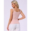 INSPIRE CHIC Women's Lace Soft Cotton Pajamas Tank Tops - 3 of 4