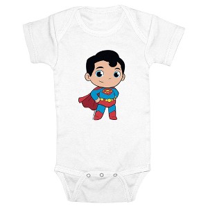 Infant's DC Super Friends Chibi Superman Power Pose Bodysuit - 1 of 3