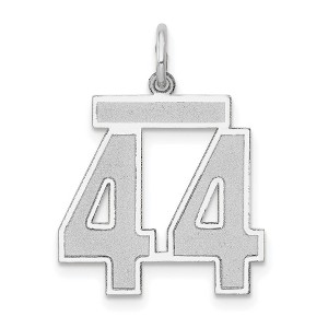 Black Bow Jewelry 14k White Gold, Jersey Collection, Medium Number 44 Pendant - 1 of 4