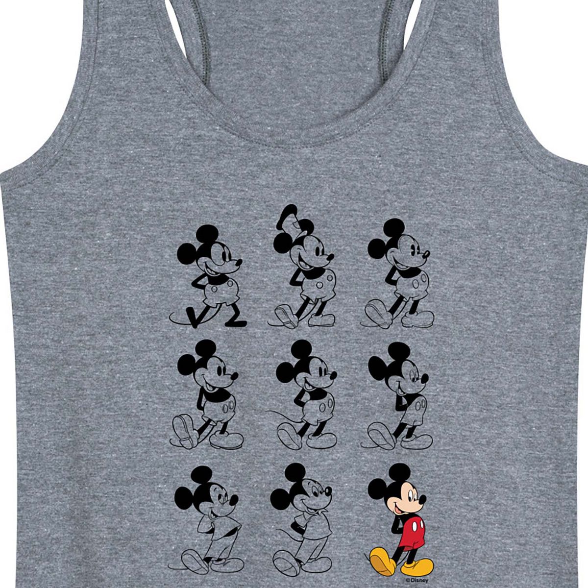 Women's - Disney - Mickey Mouse Evolution Graphic Racerback Tank - thumbnail 7