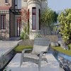 FIONECA Patio Chair with Cushions, Outdoor Rattan Armchair with Removable Grey Cushion for Garden, Backyard, Balcony - 2 of 4