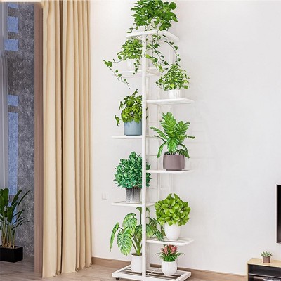 Tall 8-Tier Metal Plant Stand-Corner Tiered Shelf Holder for Indoor Outdoor,Multiple Flower Stand for Patio Bedroom