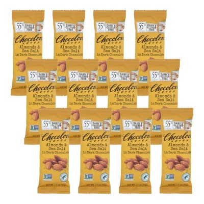 Chocolove Almonds and Sea Salt in Dark Chocolate Bar - Case of 12/1.3 oz