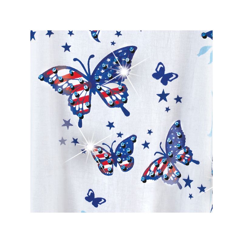 Collections Etc Patriotic Butterflies Sleeveless Summer Tunic Top, 4 of 5