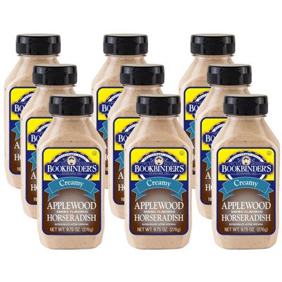 Bookbinders Applewood Smoke Flavored Horseradish - 9 pack, 9.75 oz