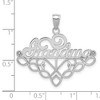 Black Bow Jewelry 14k White Gold Grandma Birthstone Charm Holder Pendant, 33mm - 4 of 4