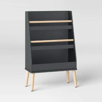 Modern Tall Three Shelf Kids' Bookshelf Dark Gray - Pillowfort™