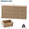 Modern Fluted 8/9-Drawer Dresser, Dresser for Bedroom Chest of Drawers, Storage Organizer for Living Room Hallway Entryway, Wood Color/Black/White - 3 of 4