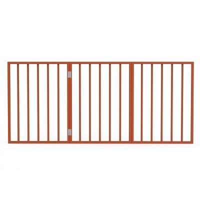 Pet Adobe Freestanding Folding Pet Gate - 54" x 24", Mahogany